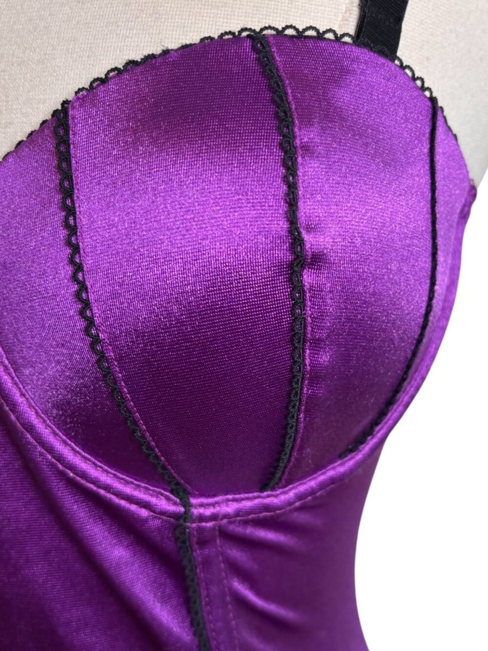 Morbid Threads Y2K Purple Satin Underwire Push Up Bows Corset Top Size 34C - Picture 10 of 12